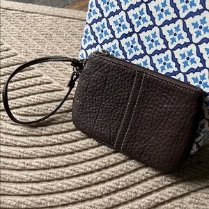 Coach Dark Brown Wristlet